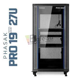 Armario Rack 27U 600x600 | Phasak Pro PHO-6627 19 In